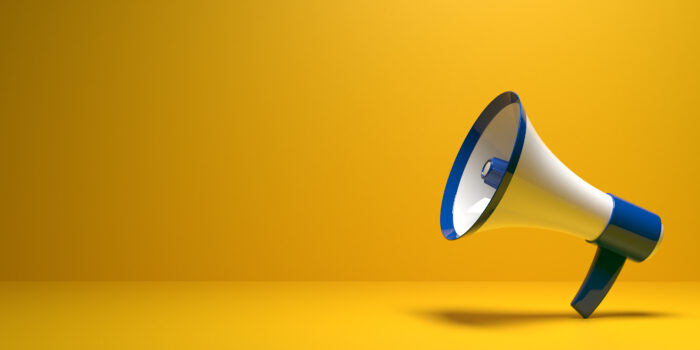 Newsroom - photo of megaphone (iStock)